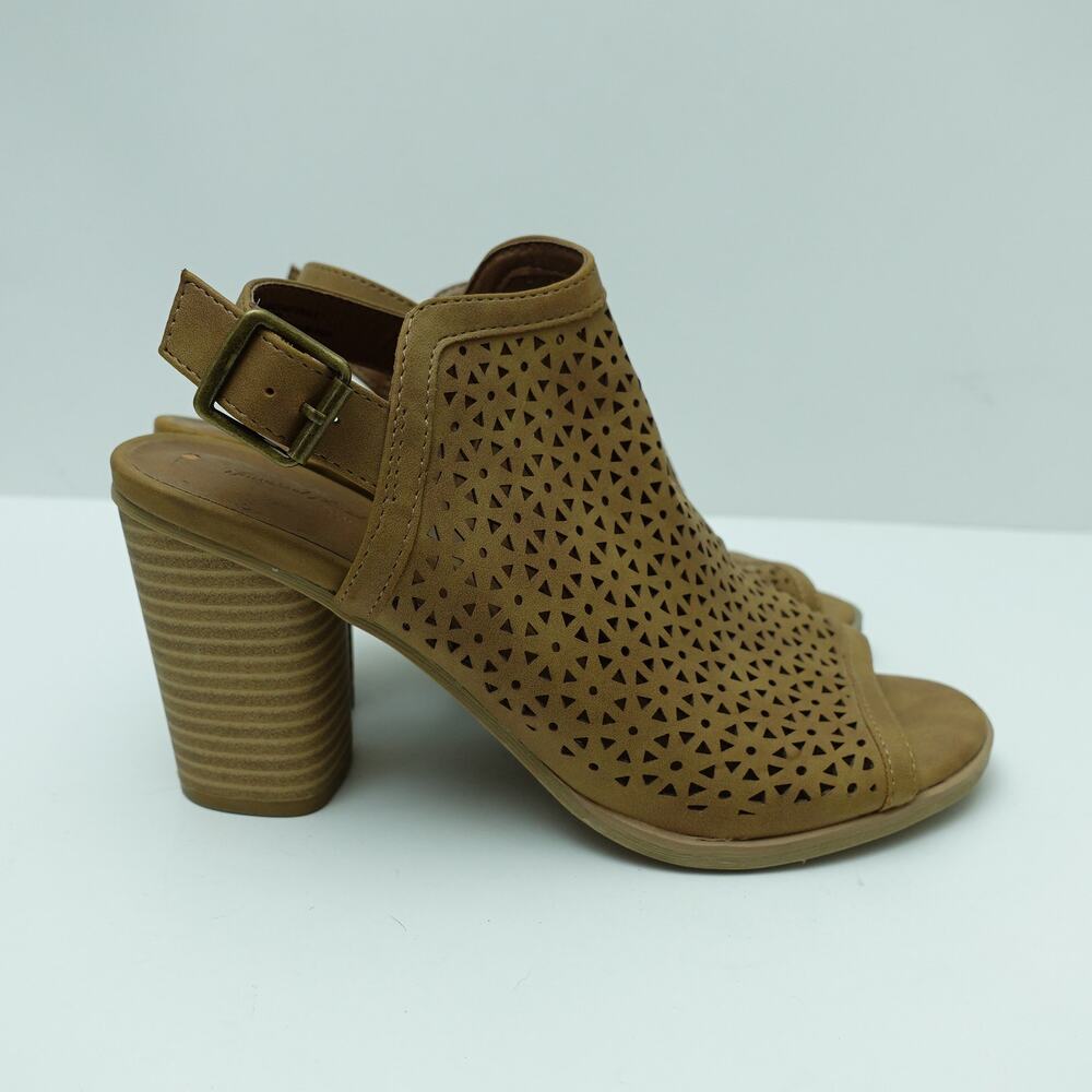 Universal Thread Womens Milliana Cut-Out Slingback Pumps Peep Toe Brown Size 8.5 - Picture 3 of 9
